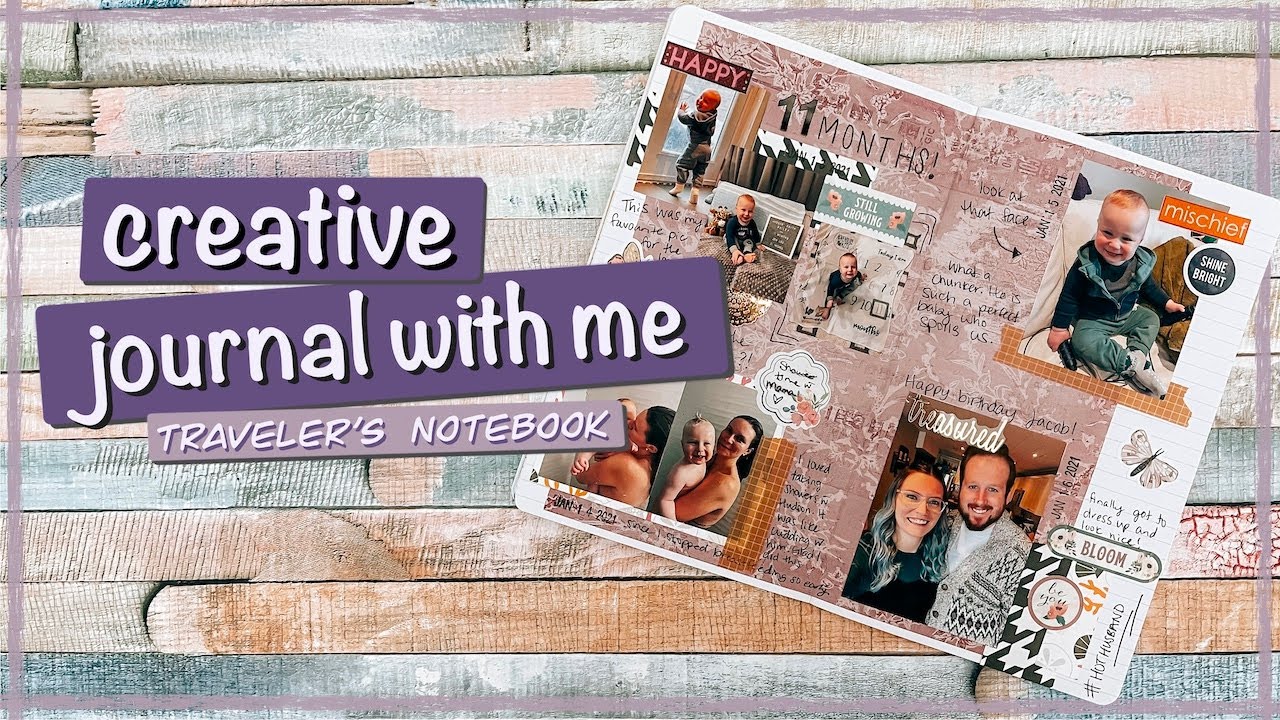 journal with me scrapbooking/memory keeping #6 | traveler's notebook process | creative journaling