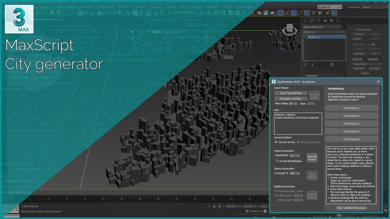[3ds Max][Maxscript] City generator