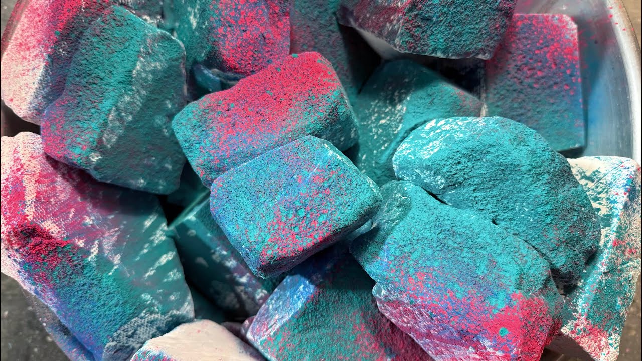 Jumbos and pretty pigment 💙🩷💚 #gymchalkasmr #chalkasmr 