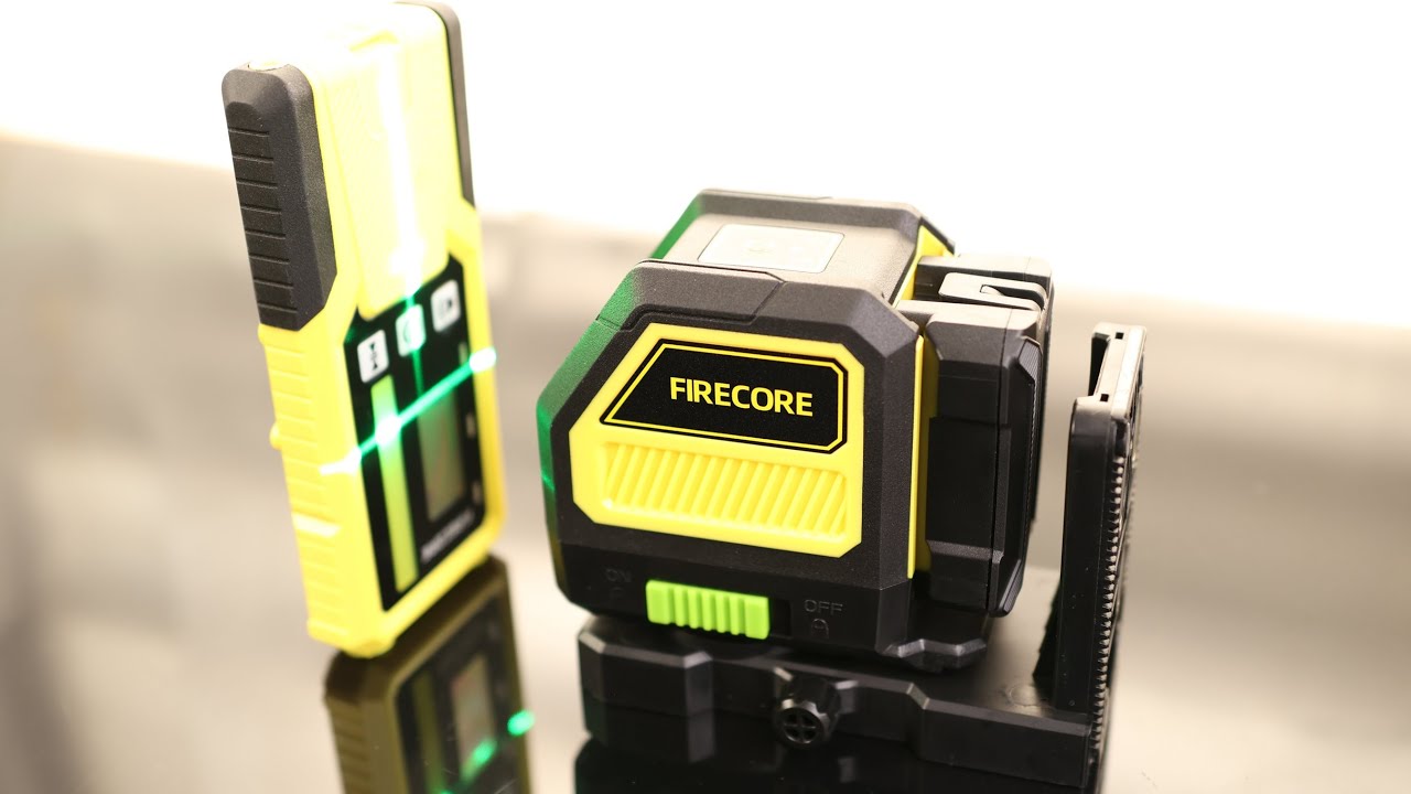 Лазерный уровень Firecore с приёмником, самовыравнивающийся лазерный нивелир Firecore Green Beam ...
