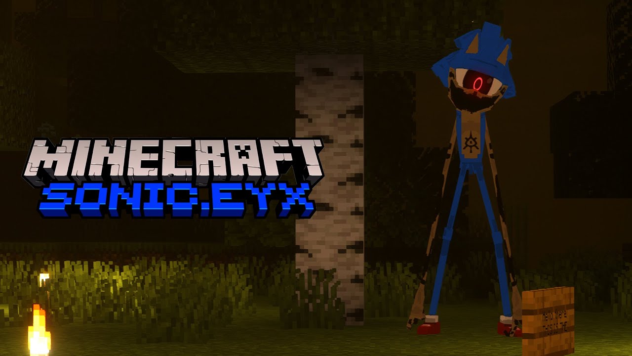 O SONIC.EYX está no meu Mundo...... Minecraft TERROR