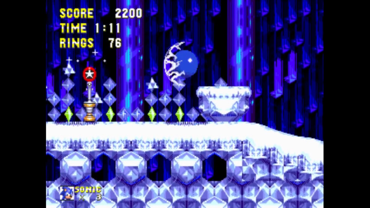 Sonic 3 & Knuckles - Ice Cap 1 Glitchless Sonic: 1:48 (Speed Run)