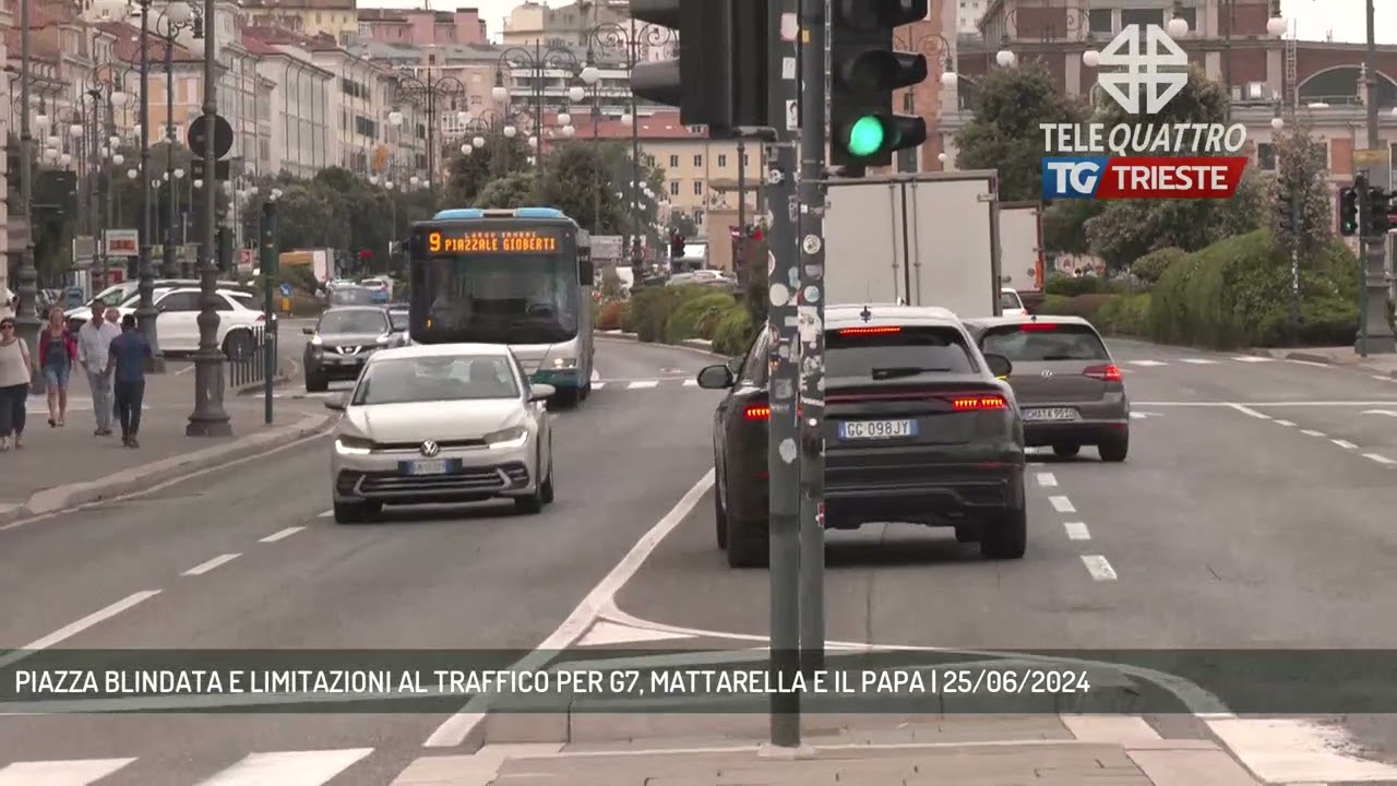PIAZZA BLINDATA E LIMITAZIONI AL TRAFFICO PER G7, MATTARELLA E IL PAPA | 25/06/2024