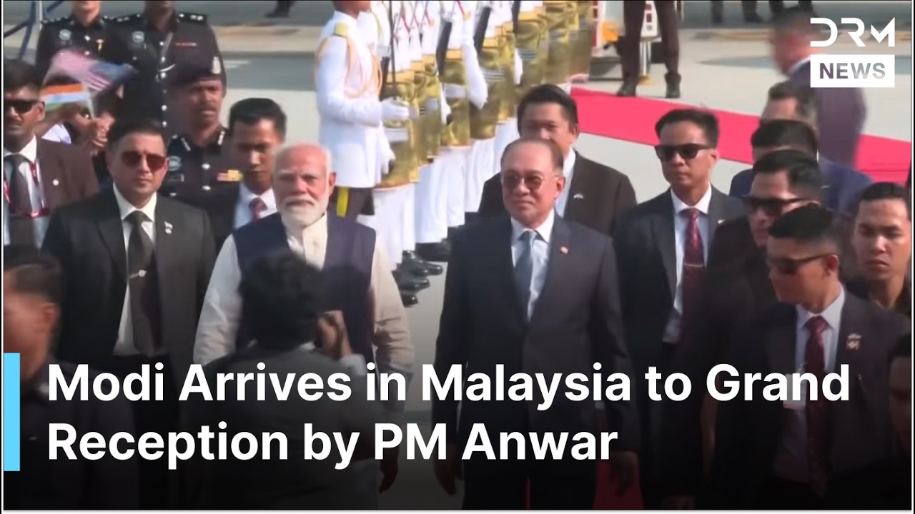 Indian PM Modi Gets Grand Red Carpet Welcome in Malaysia as PM Anwar Hosts Historic Visit | AC1G