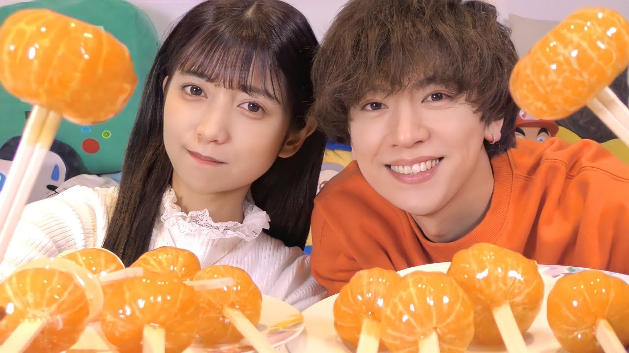 【ASMR☆音フェチあり】簡単!! みかん飴の作り方【いちご飴】〜Japanese candy Orange〜