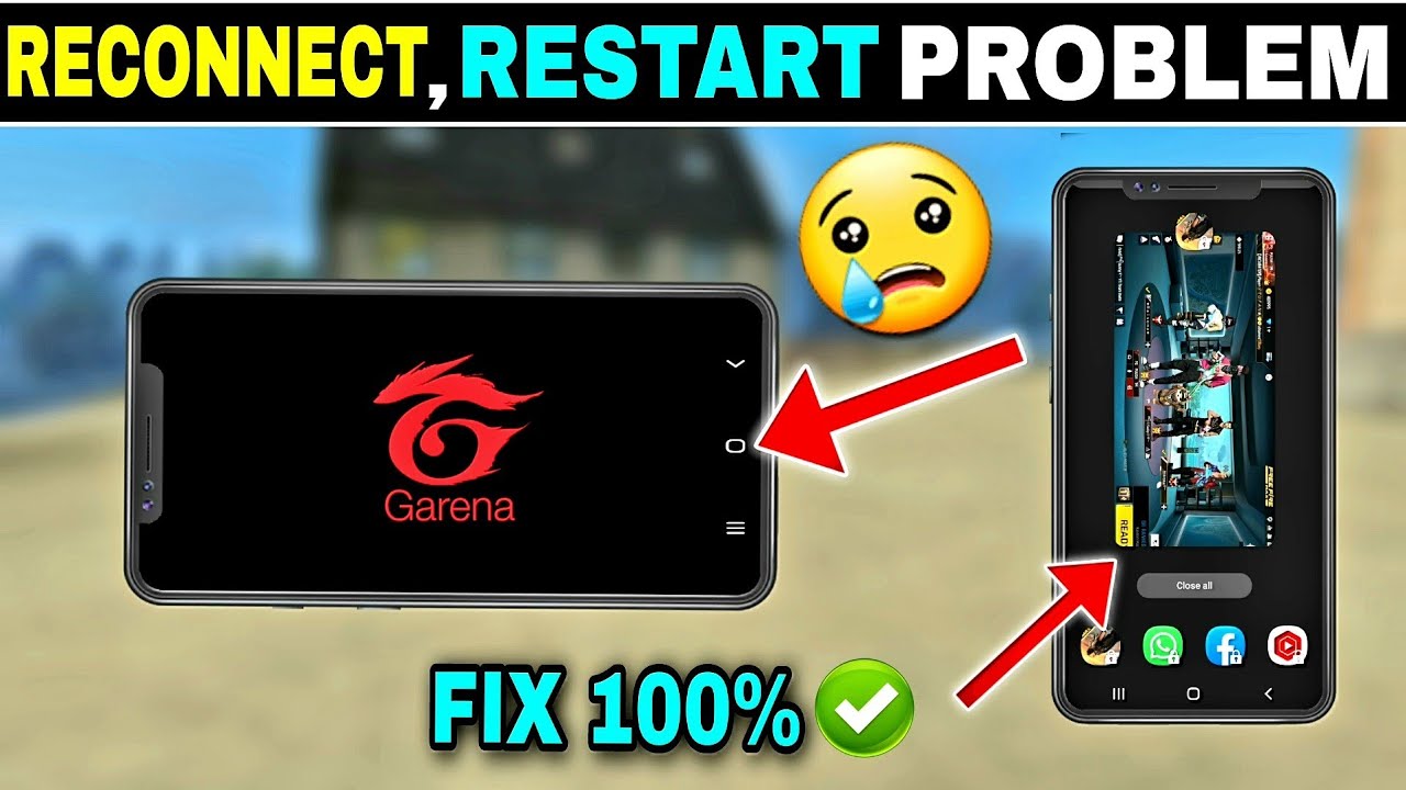 free fire restart problem 2023//free fire auto back problem Solve//Free fire minimize problem