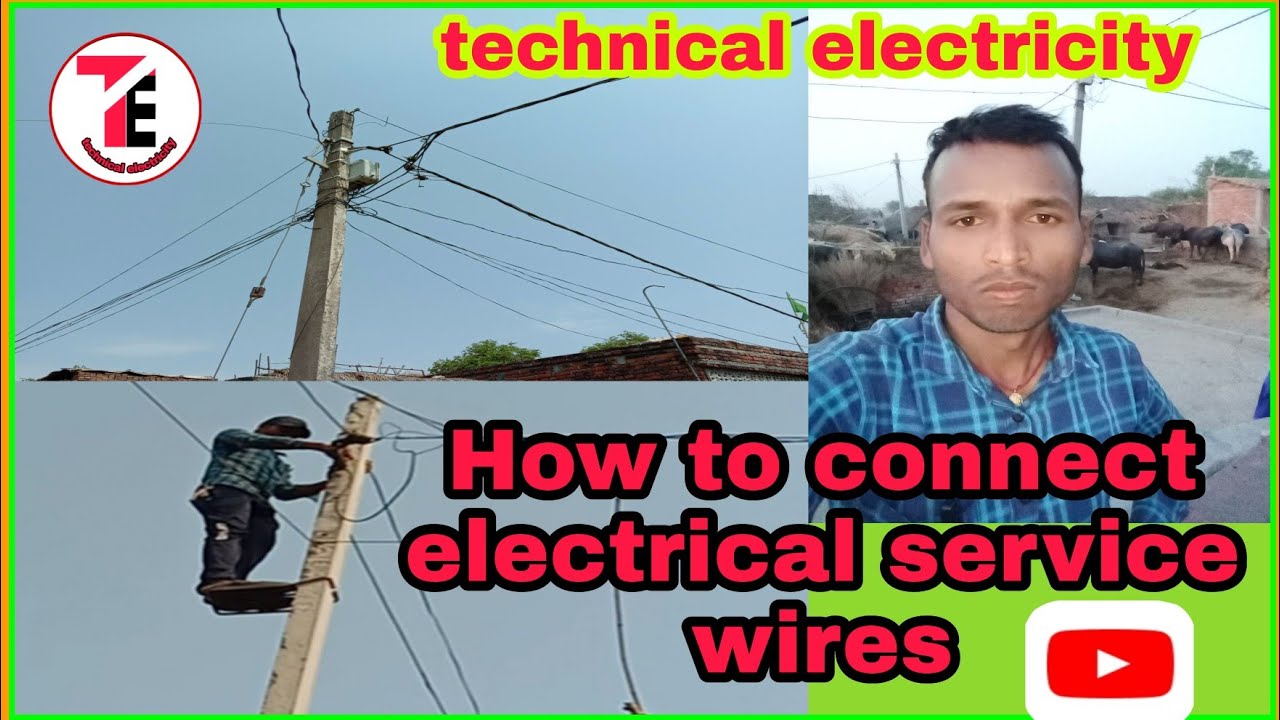 How to connect electrical service wires (technical electricity)