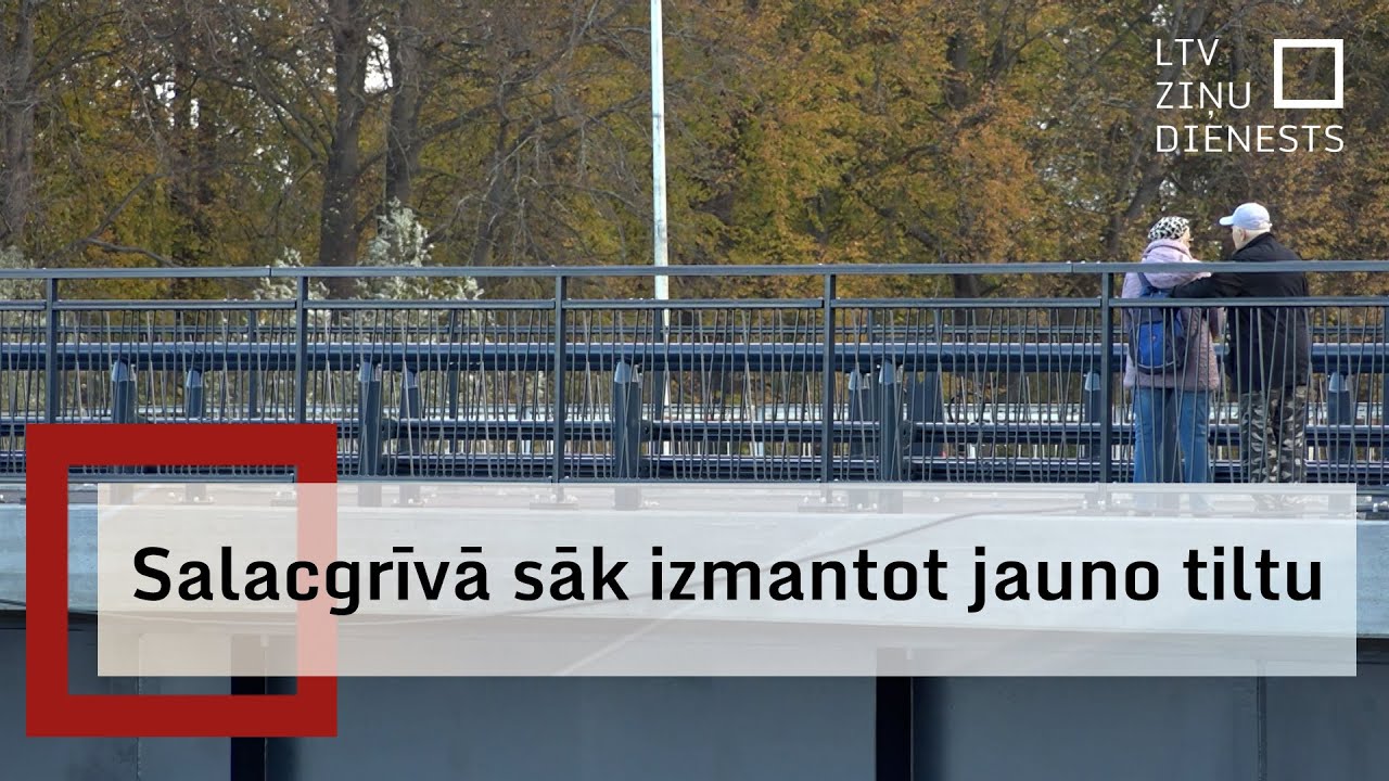 Salacgrīvas iedzīvotāji priecājas par jauno tiltu
