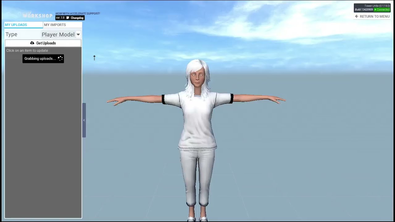 how to make a static player model for tower unite
