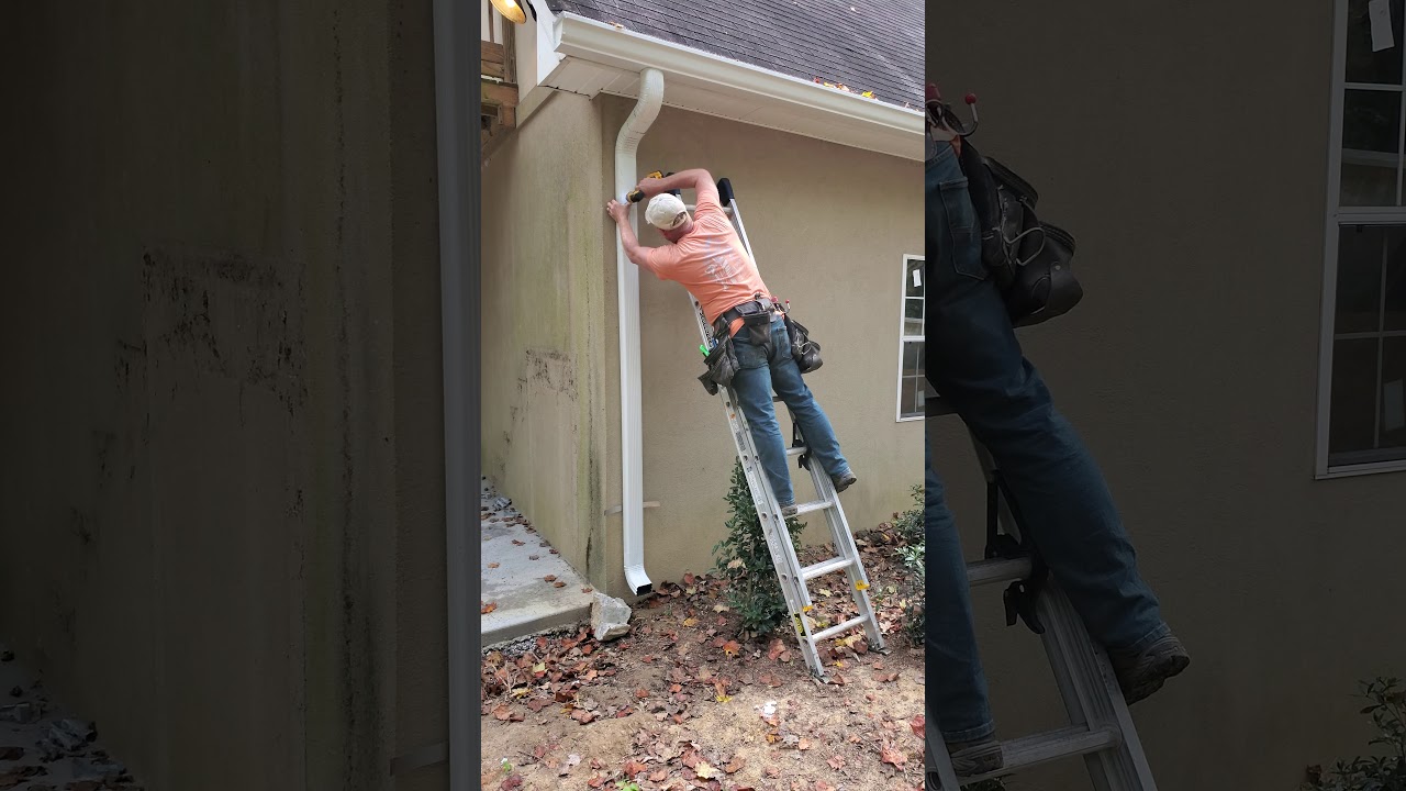 How to install a downspout.