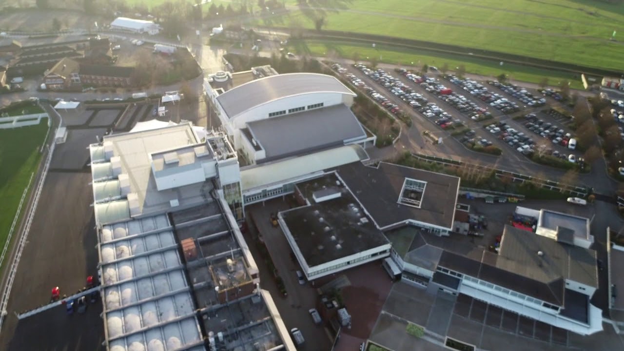 Cheltenham racecourse by drone