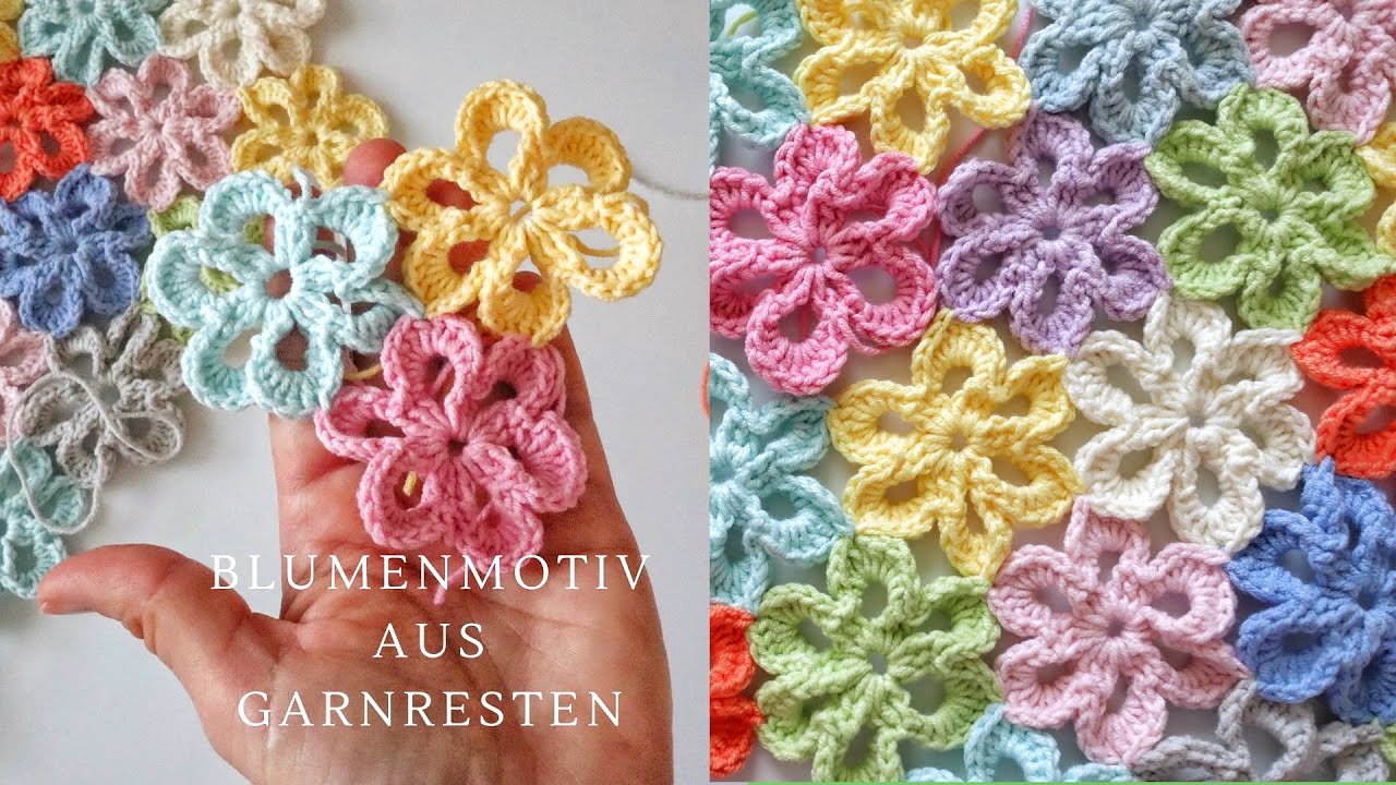 Häkelanleitung: Blumen häkeln & verbinden – perfekt für Tops, Kissen & Taschen.