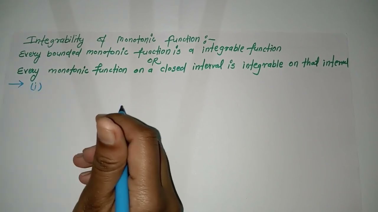 Every bounded monotonic function is integrable | Every monotonic function is integrable | Bsc/Msc