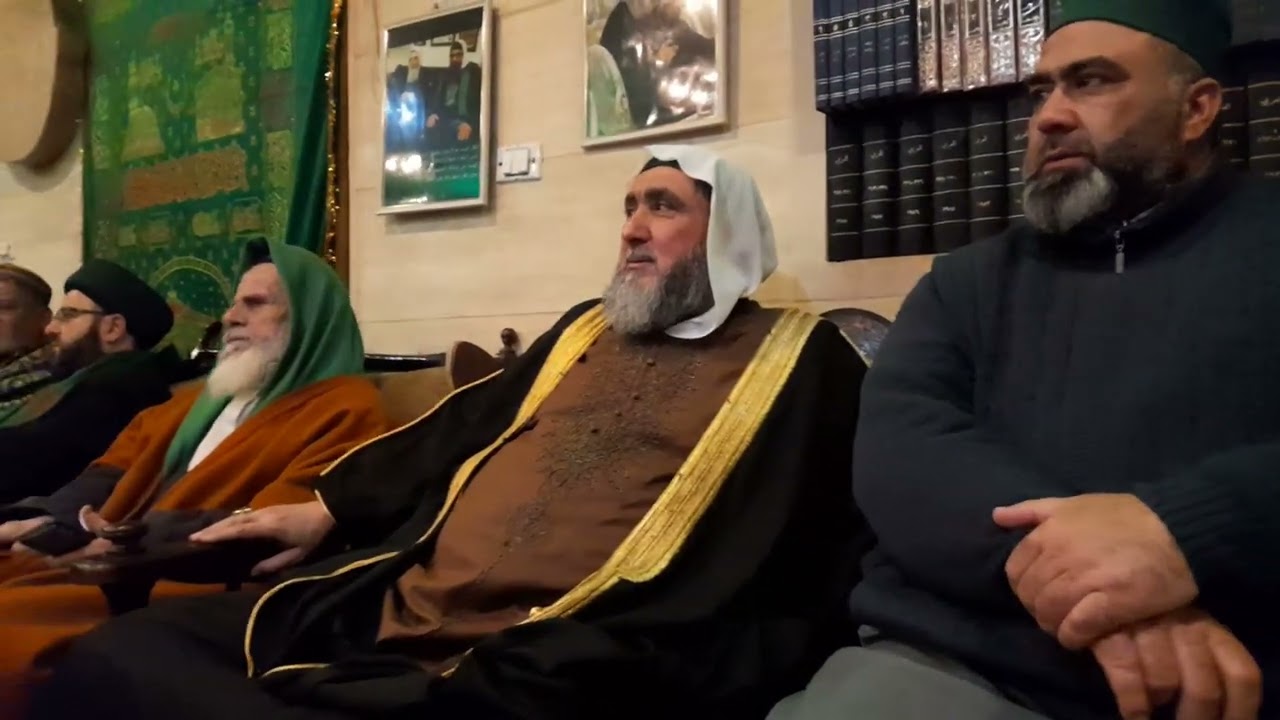 عشاء بعد الذكر بحضور الشيخ عبد الواحد ابن الشيخ عبيد الله القادري الحسيني في زاويه الشيخ محمد جلاب