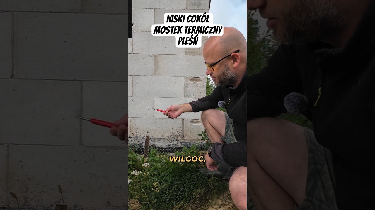 Elewacja - niski cok&oacute;ł. Mostek termiczny i pleśń #BudowaDomu #Elewacja