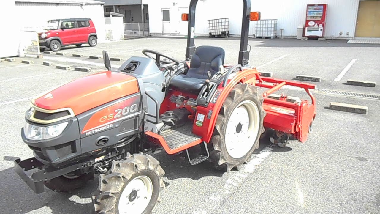 三菱農業機械　MITSUBISHI　20馬力　トラクタ　使用時間　45h　4WD　水平制御　倍速旋回　農用　トラクター　ディーゼルエンジン　耕運機　RA148HS　GS200　動作確認動画