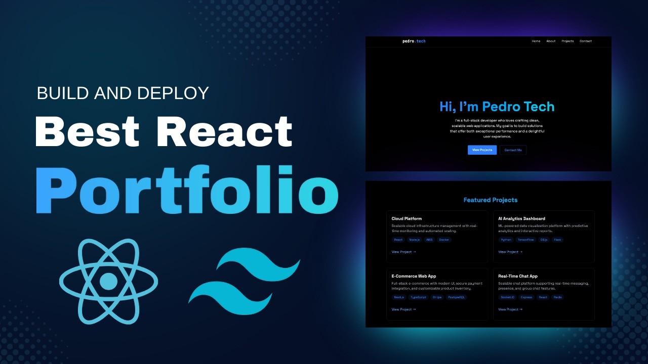 Build And Deploy a Personal Portfolio with ReactJS and TailwindCSS | React Beginner Tutorial