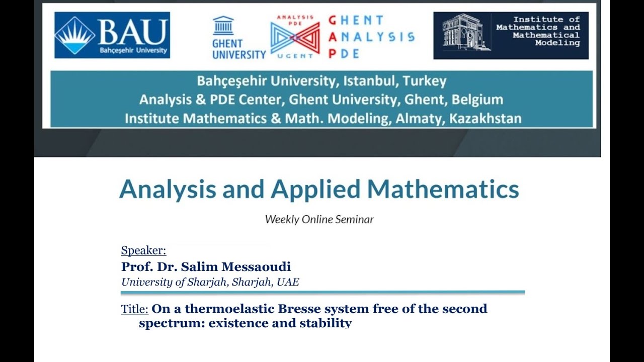 AAM Seminar - On a thermoelastic Bresse system free of the second spectrum: existence and stability