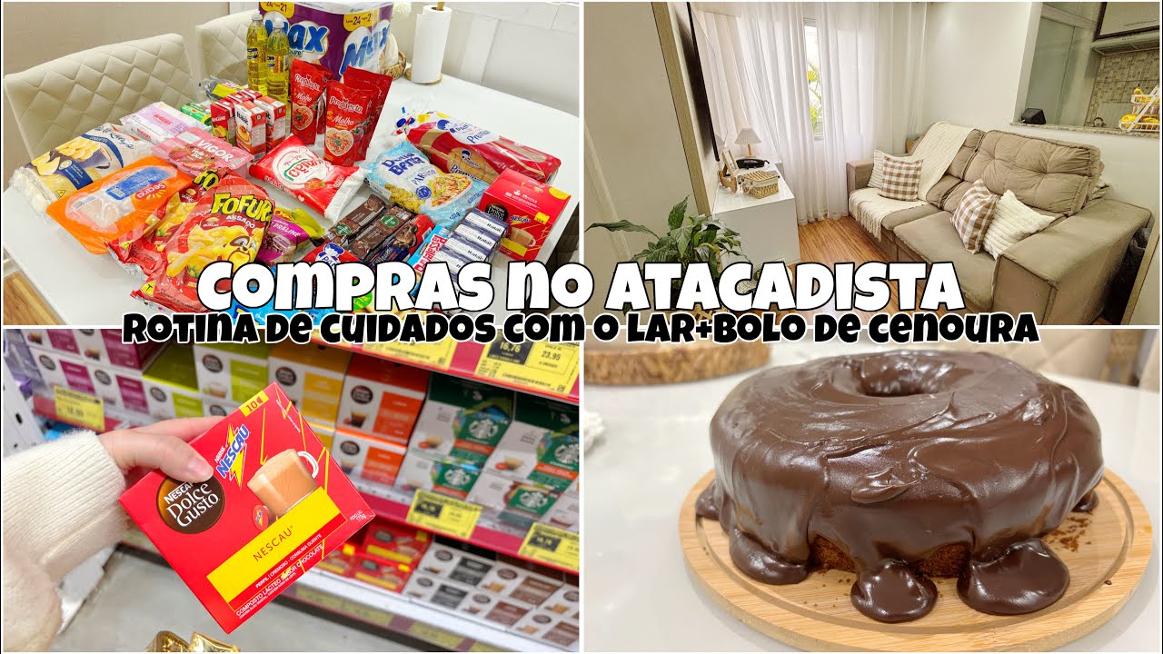 Compras no Assaí Atacadista | Compras da Semana, rotina do lar, almoço delicioso e bolo de cenoura 