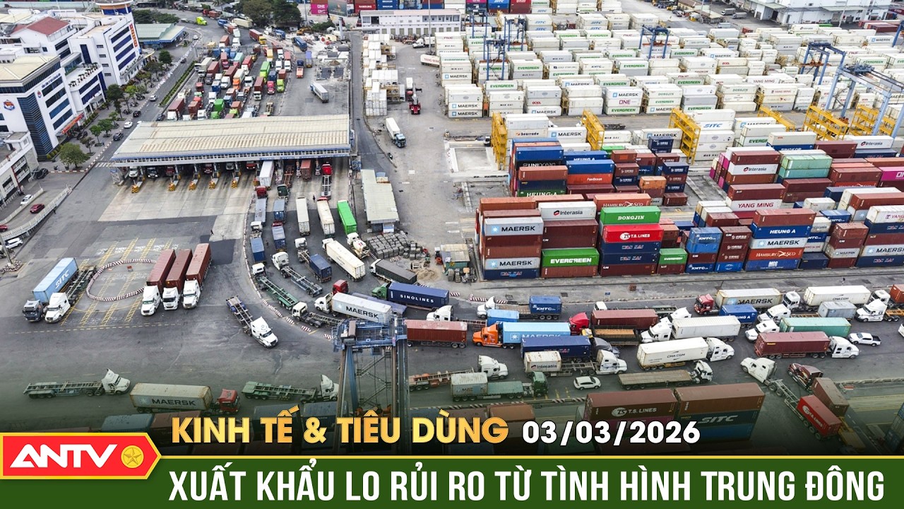 Bản tin kinh tế và tiêu dùng ngày 3/3: Xung đột Trung Đông leo thang, xuất khẩu Việt Nam lo rủi ro