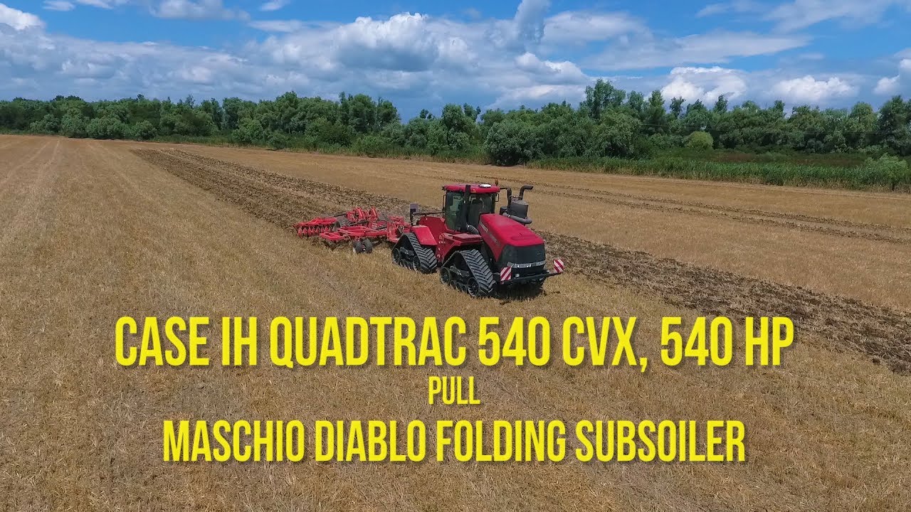 CASE IH QUADTRAC 540 CVX pull MASCHIO DIABLO FOLDING SUBSOILER