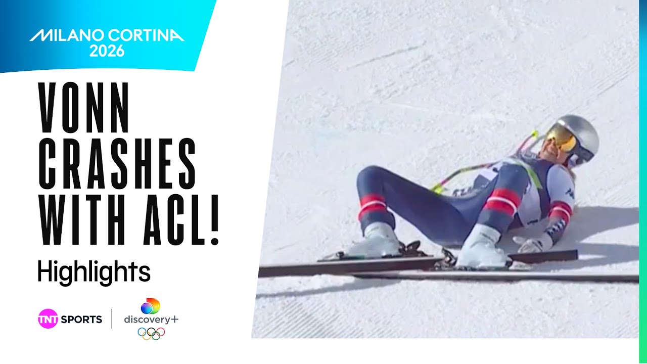 Lindsey Vonn crashes in women's downhill after racing with torn ACL | Winter Olympics 2026
