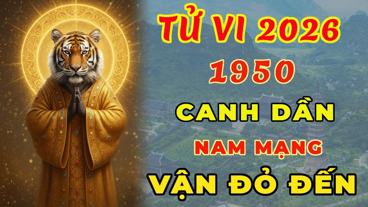 Tử vi tuổi Canh Dần 1950 nam mạng, năm 2026, sự nghiệp hanh thông, tài lộc đầy nhà.