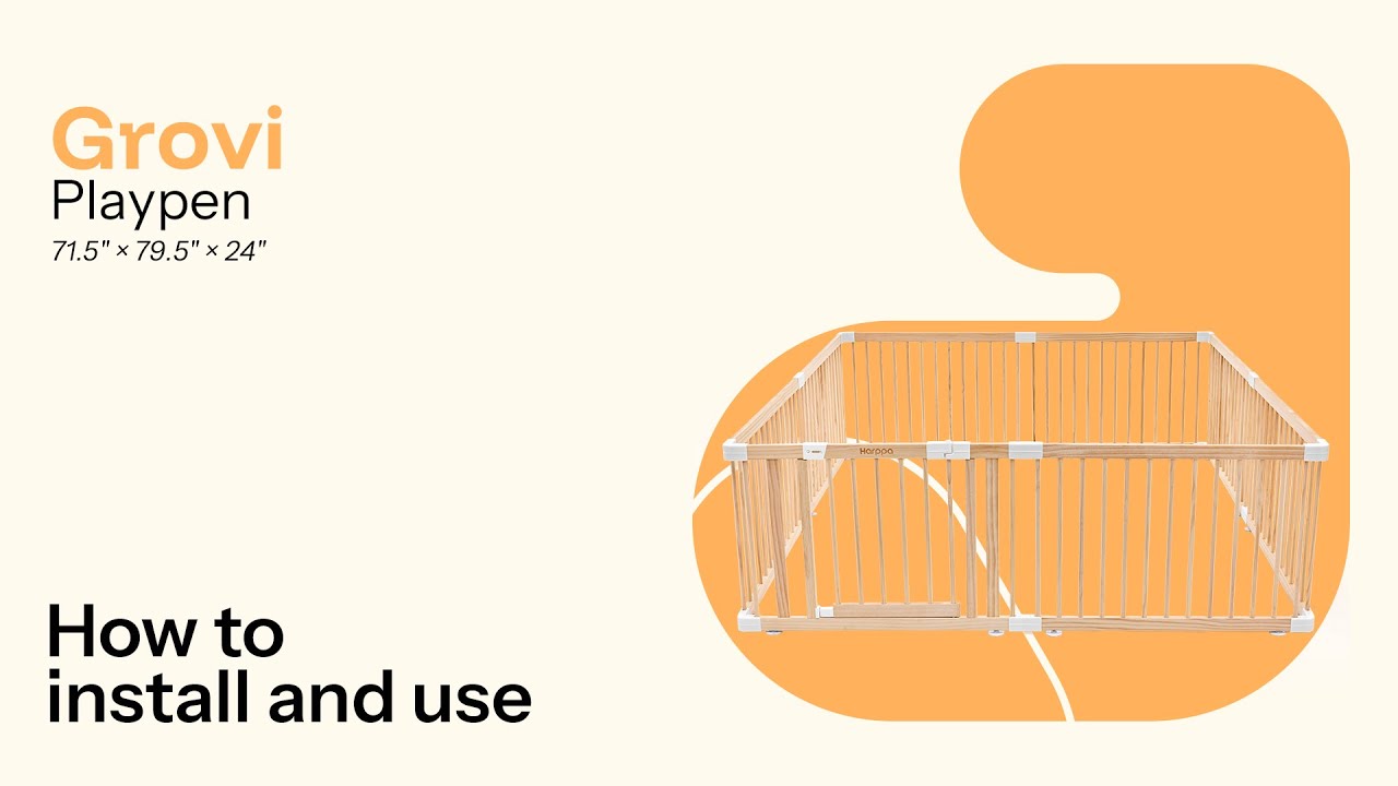 How to Assemble Harppa Grovi Playpen |  71.5 x 79.5 x 24 Inch Size
