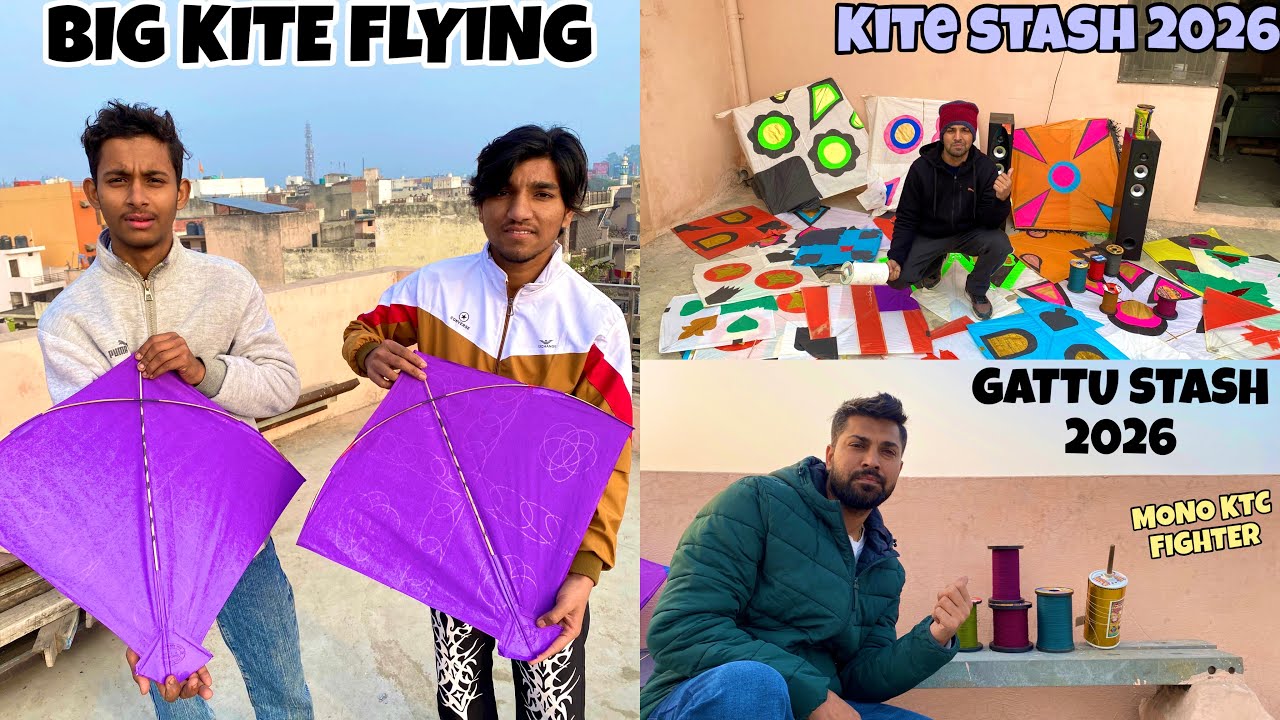 New Gattu Stash unboxing 2026🔥Monofil Gold Manjha Testing|Kite cutting trick|Kite Fighting|Kite vlog