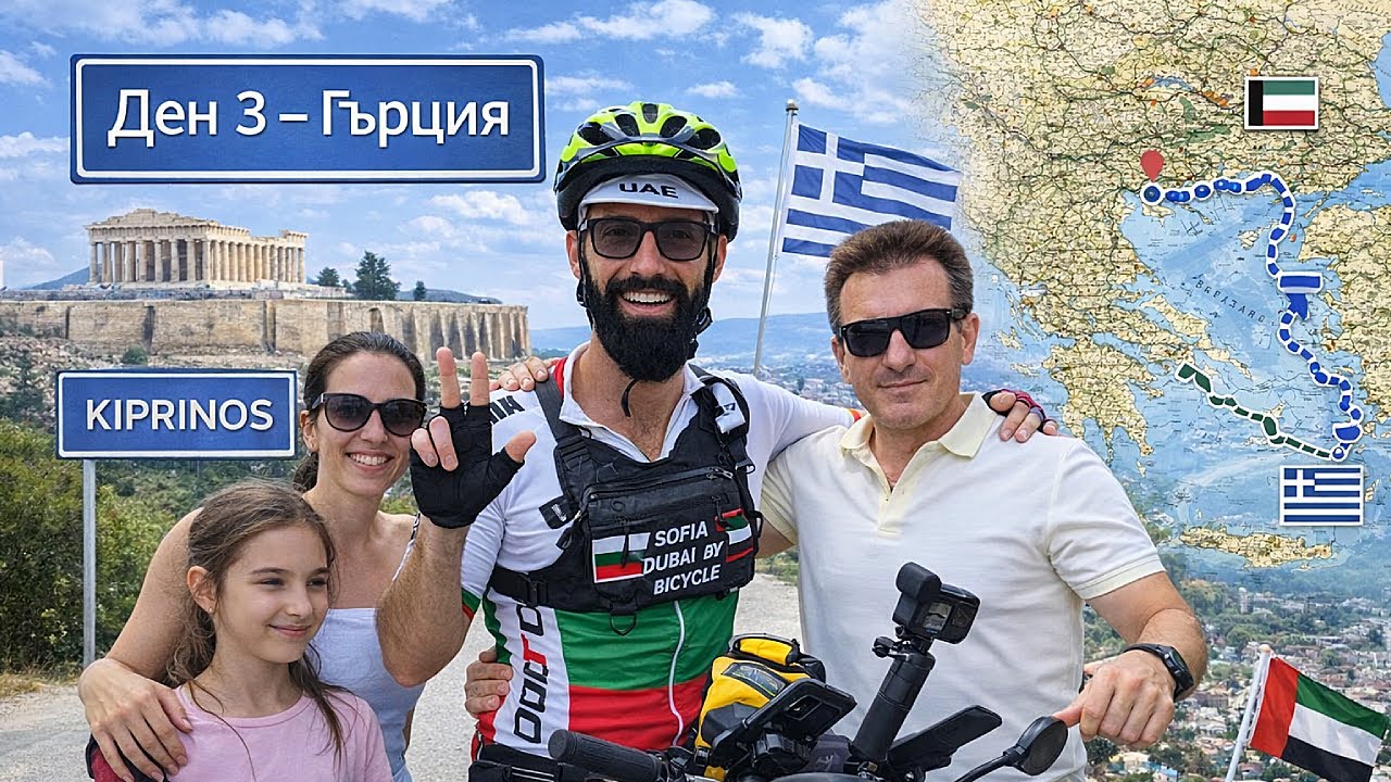 СОФИЯ – ДУБАЙ с ВЕЛОСИПЕД: От гр. Любимец до Гърция 🇬🇷 Ден 3