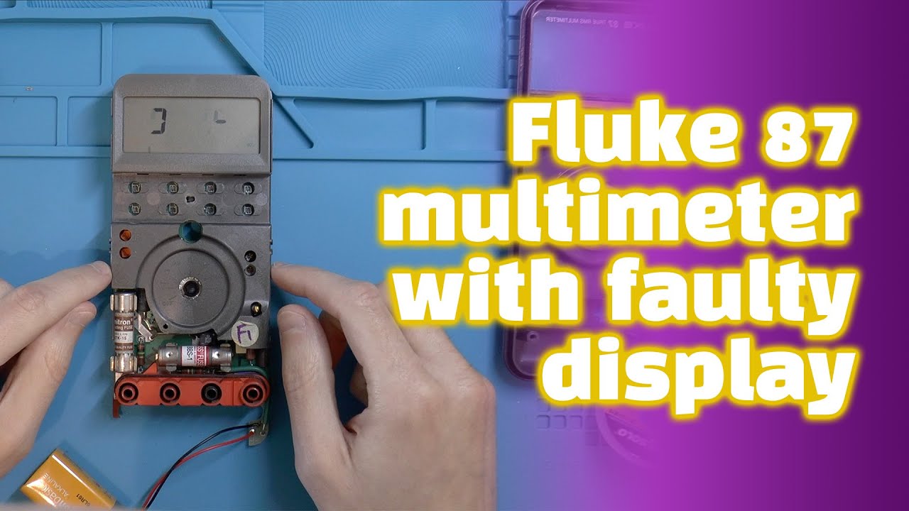 Fluke 87 multimeter - faulty display and no battery terminal