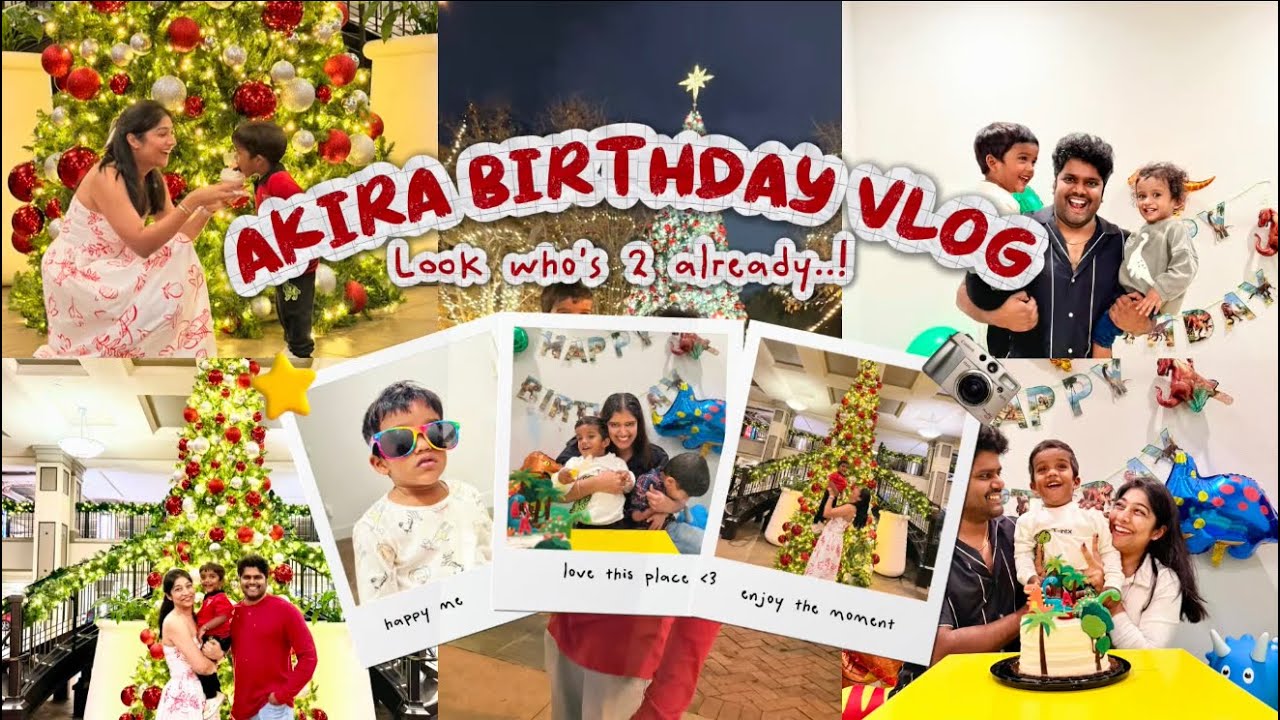 🎂 Our Son Turns 2 | Cozy Family Birthday at Home & Santana Row Christmas Lights ✨