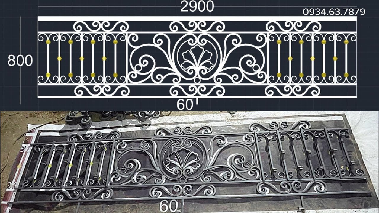 Phụ kiện Sắt Lan Can Mặt Tiền | Phụ Kiện Sắt Mỹ Thuật Tâm Đức. Sắt Đặc Trơn Vuông 14 uốn mỏ thủ công