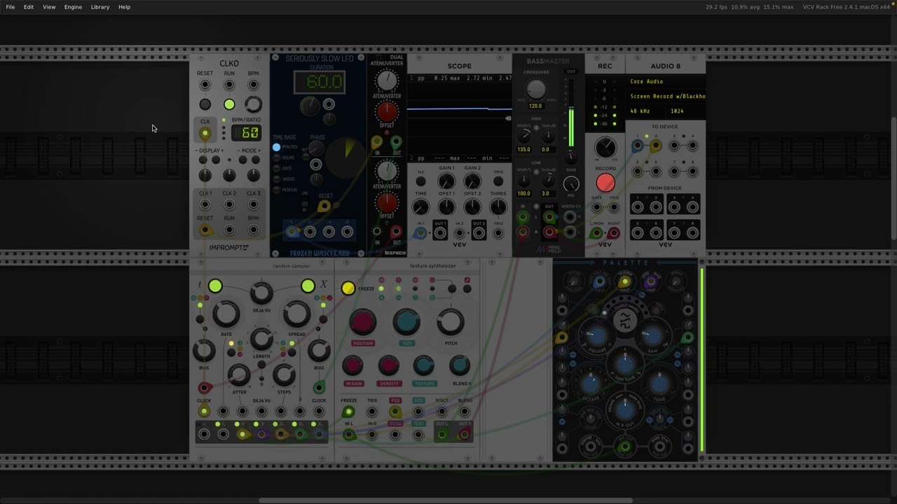 Sixty Minutes [Ambient Stream #3] - 1 hour Generative Ambient Music in VCV Rack
