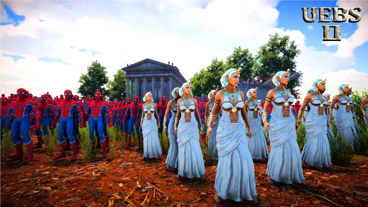 SPIDERMEN & CLEOPATRAS vs 2,000,000 BLACK KNIGHTS | Ultimate Epic Battle Simulator 2 | UEBS 2