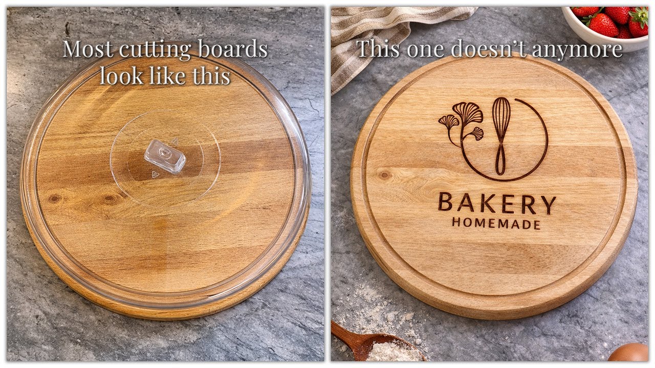 Turn a Plain Cutting Board into a Valentine Gift | Laser Engraving Wood