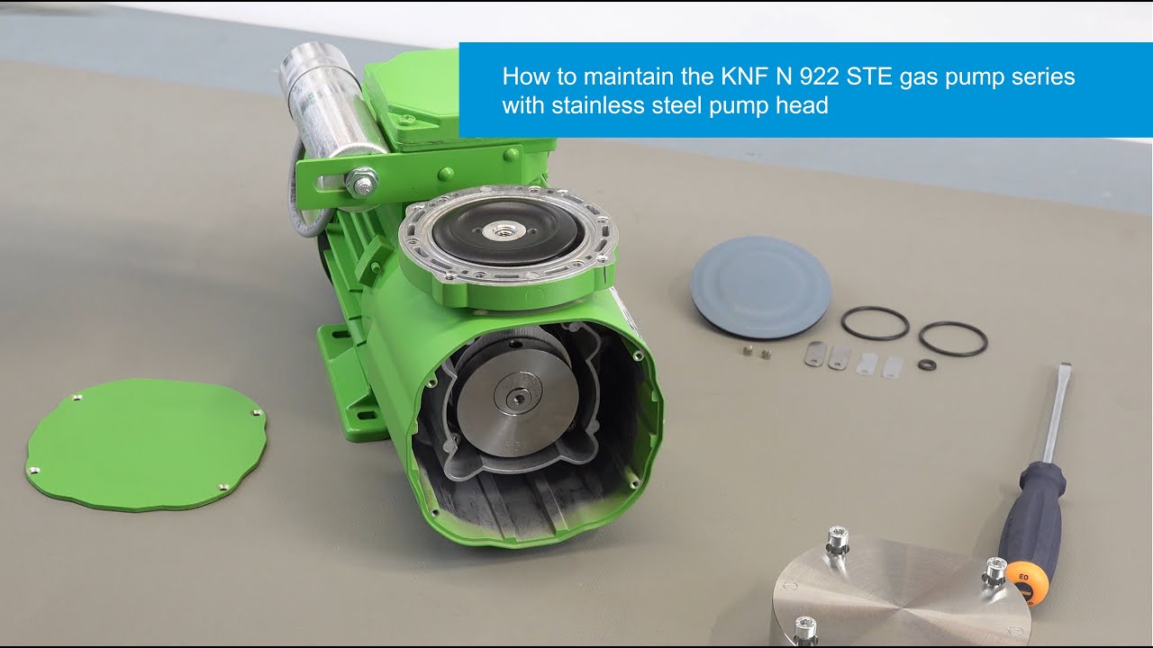 How to maintain the KNF N 922 STE gas pump series with stainless steel pump head