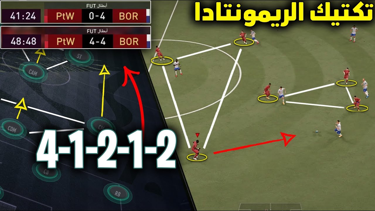 تكتيك رح يخليك تفوز كثير في فوت تشامبيونز 🔥💪 (تكتيك الريمونتادا) فيفا 21 | FIFA 21