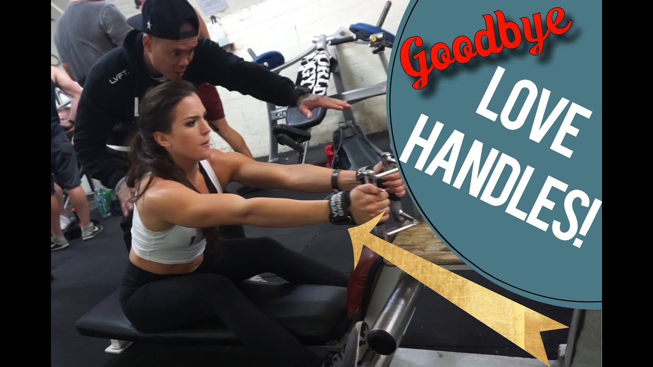 GOODBYE LOVE HANDLES! Full BACK & BI'S Workout// 2016 Arnold AU Trip
