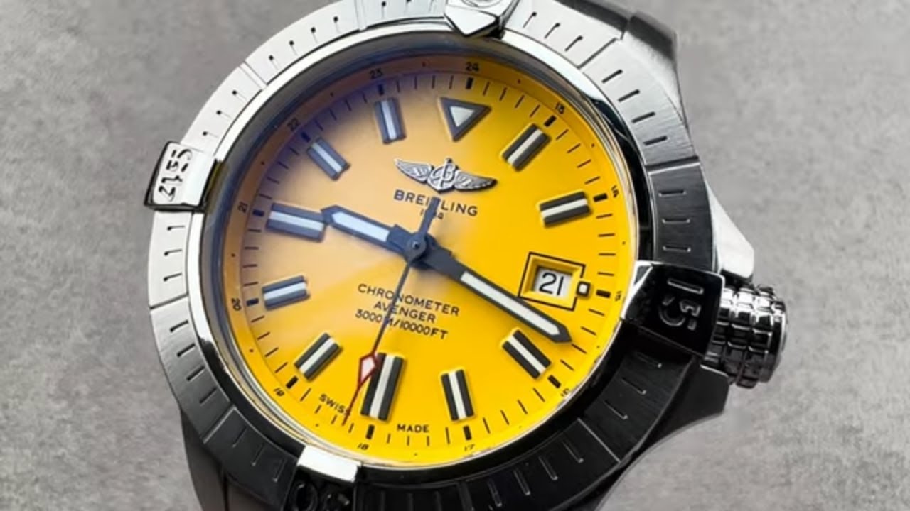Breitling Avenger Seawolf (A17319101I1A1) Yellow Dial Breitling Watch Review
