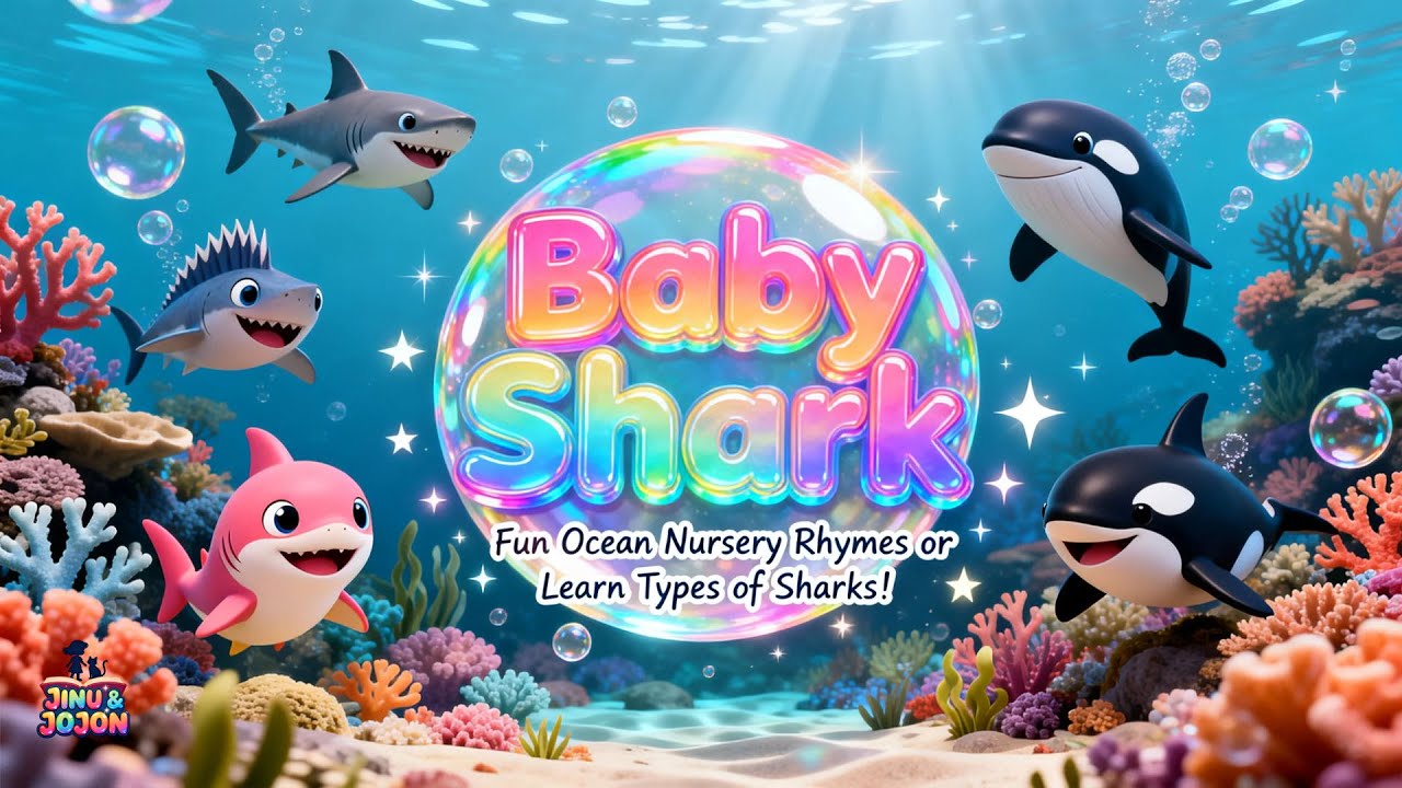 Baby Shark Nursery Rhymes Educational Ocean Song on Types of Sharks 🌊🦈🎓