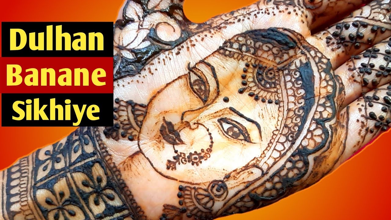 Simple Easy Bridal Mehndi Design 2021|dulhan kaise banaye|bride making using henna|how to draw bride