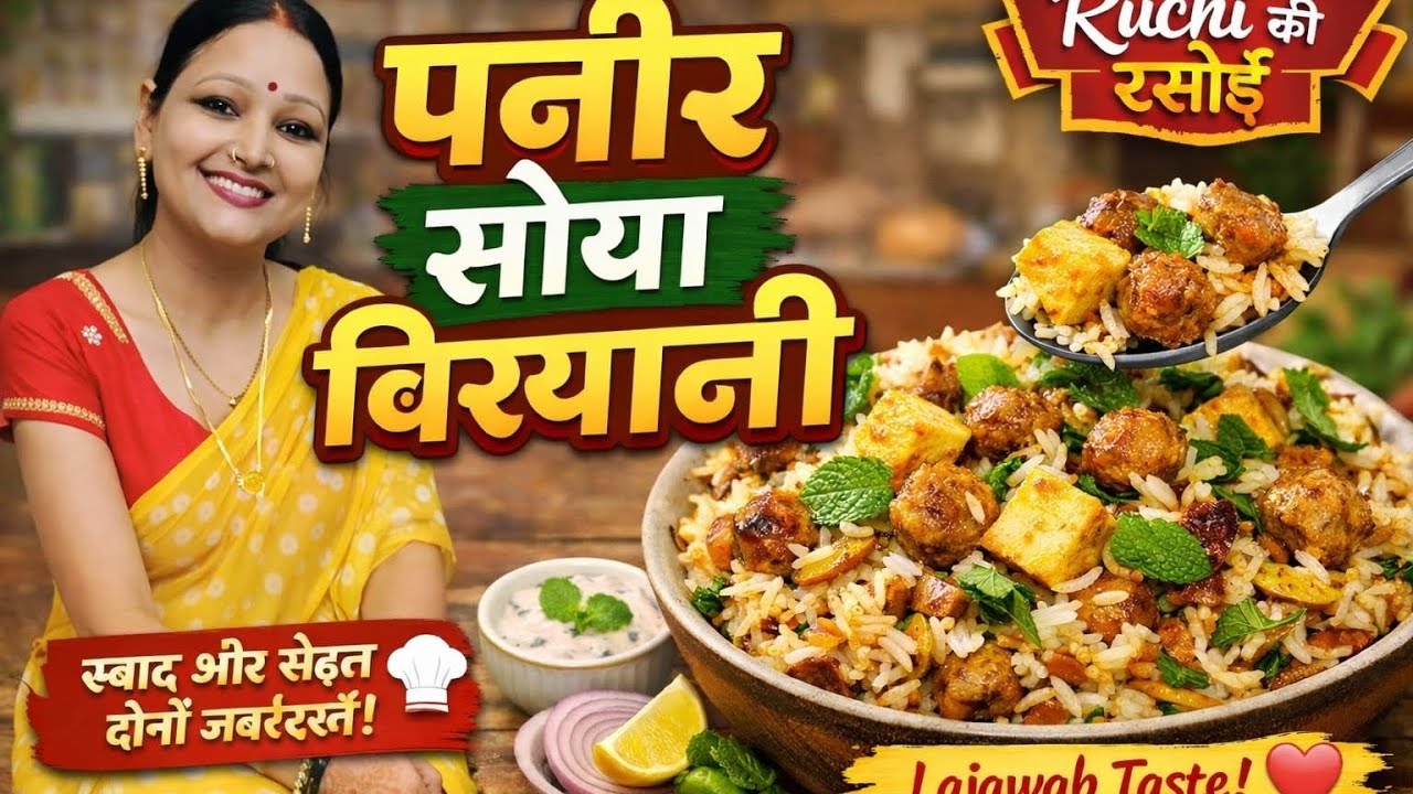 Soya Paneer Biryani || सोया पनीर बिरयानी || इतनी टेस्टी और जल्दी बनने वाली कि आप रोज बना के खाएंगे