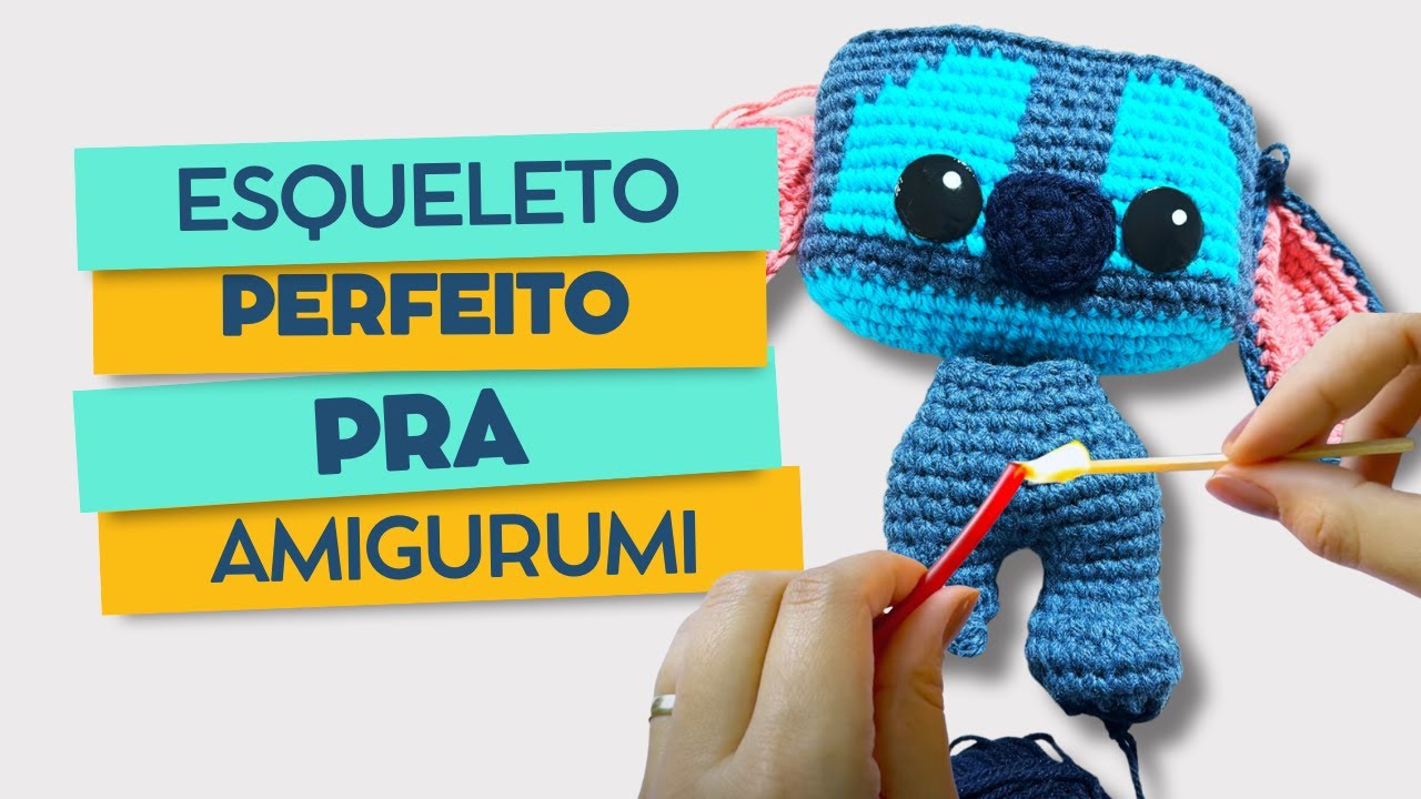 Esqueleto para amigurumi sem usar cola quente. Essa sustentação não deixa o pescoço mole.