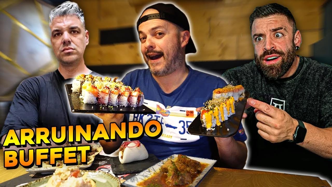 ARRUINANDO el BUFFET de los YOUTUBERS JDALMAU Y ESTTIK *Se enfada...* (JAPOMEX 🍣 🌯)