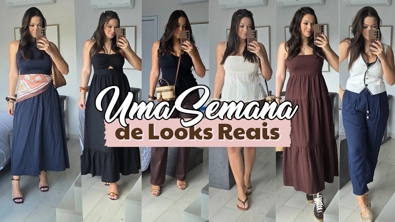 Uma Semana de Looks Reais - Comprinhas, look shopping, rotina, look verão e mais