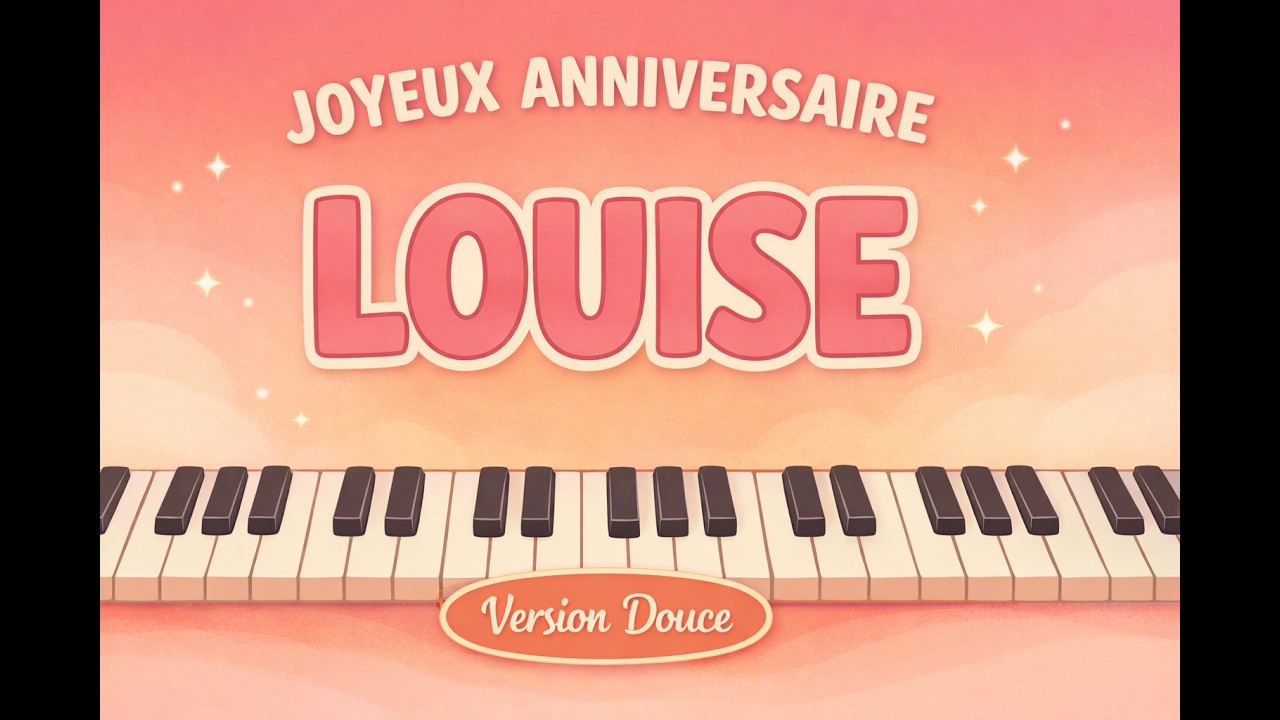 Joyeux anniversaire Louise 🎹 Version Douce (Piano Voix)