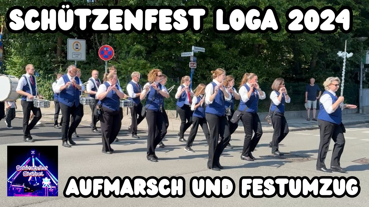 Schützenfest Loga (Leer) 2024 - Aufmarsch der Vereine und Festumzug