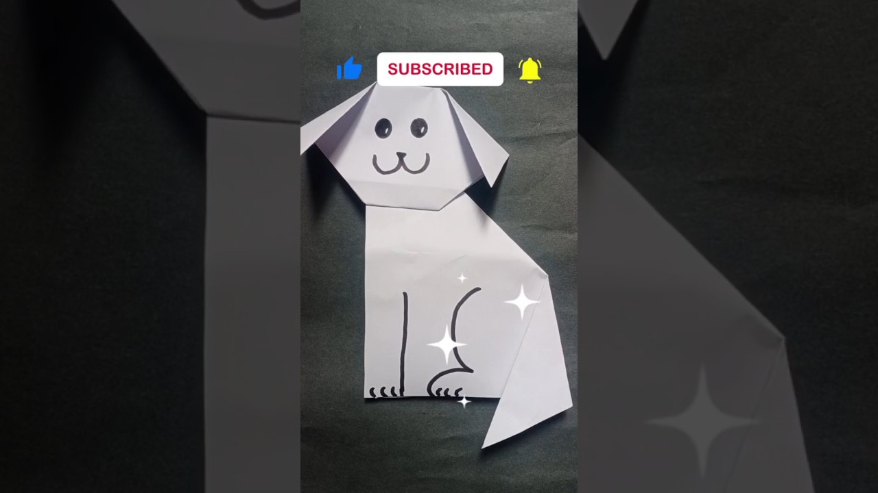 How to make paper dog #origami #papercraft # #origamidog  #origamianimals