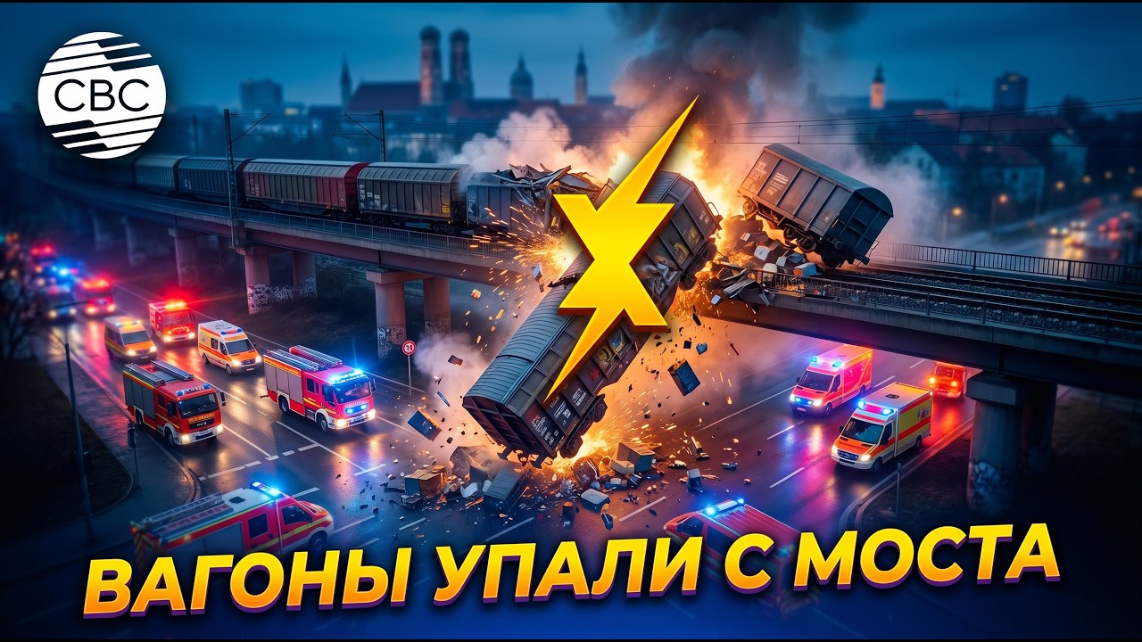Поезда рухнули с моста в Мюнхене: смертельная авария